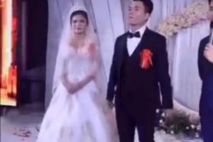 第一次结婚有点紧张，让我空气投篮放松一下！